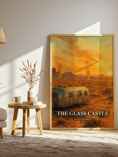 The Glass Castle watercolour print in frame leaning in hallway – memoir wall art