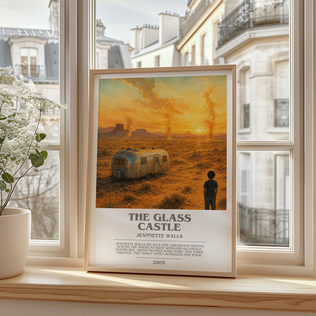 The Glass Castle bookish poster colour and style options – Jeannette Walls book art