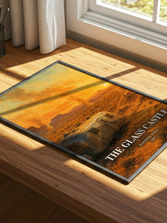 The Glass Castle watercolour book poster framed on wall – memoir wall art