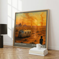 The Glass Castle literary print framed by window – literary home decor