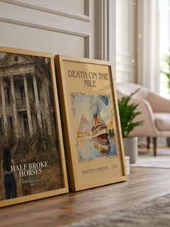 Half broke horses watercolour print framed by window – literary home decor