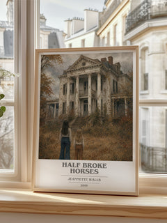 Half broke horses book cover poster colour and style options – Jeannette Walls book art