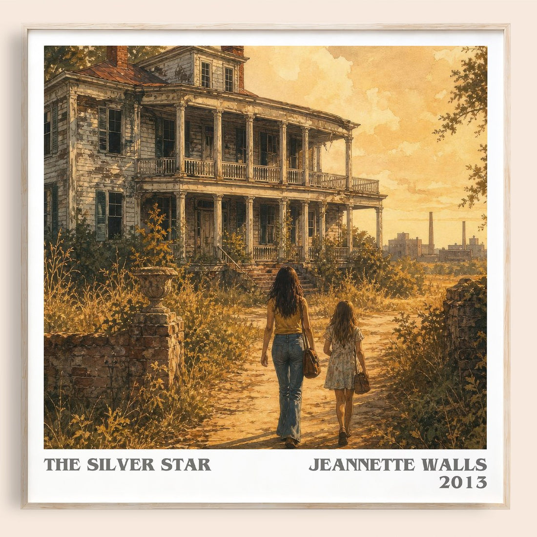 The silver star literary book poster by Jeannette Walls – framed literary art print