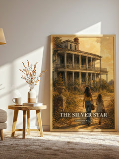 The silver star watercolour print in frame leaning in hallway – coming of age wall art