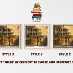 The silver star literary print in frame leaning in hallway – coming of age wall art