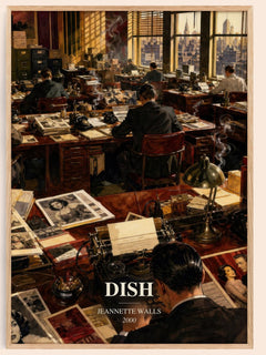 Dish watercolour book poster by Jeannette Walls – framed literary art print