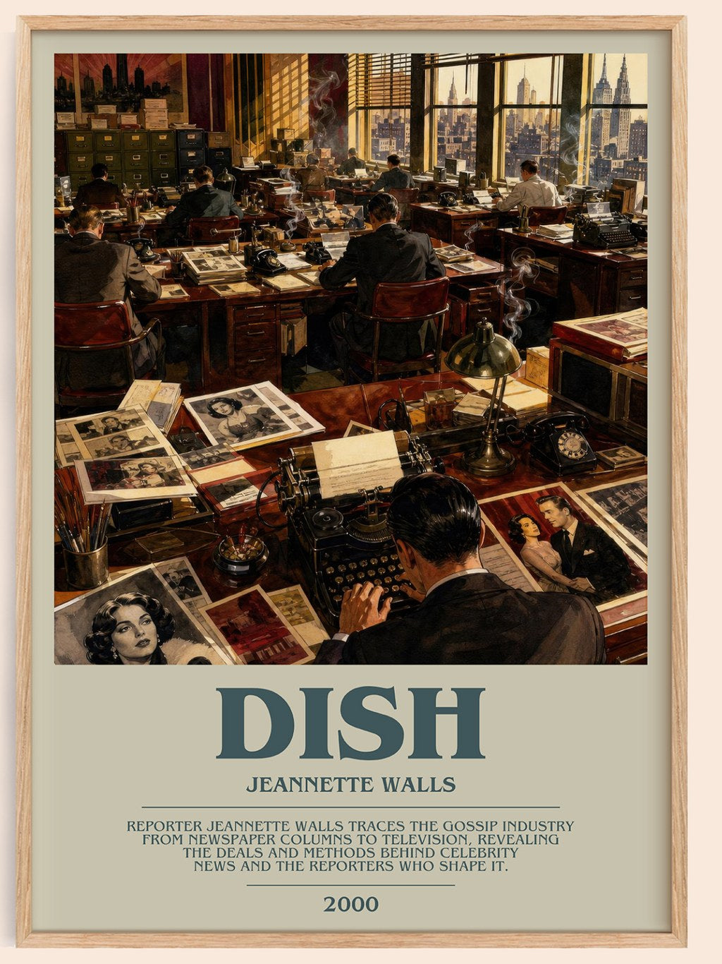 Dish bookish book poster by Jeannette Walls – framed literary art print