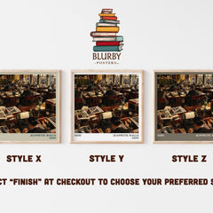 Dish literary print in frame leaning in hallway – memoir wall art