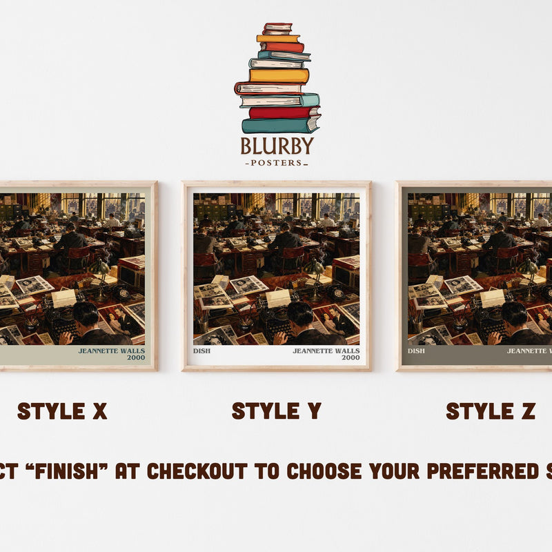 Dish literary print in frame leaning in hallway – memoir wall art