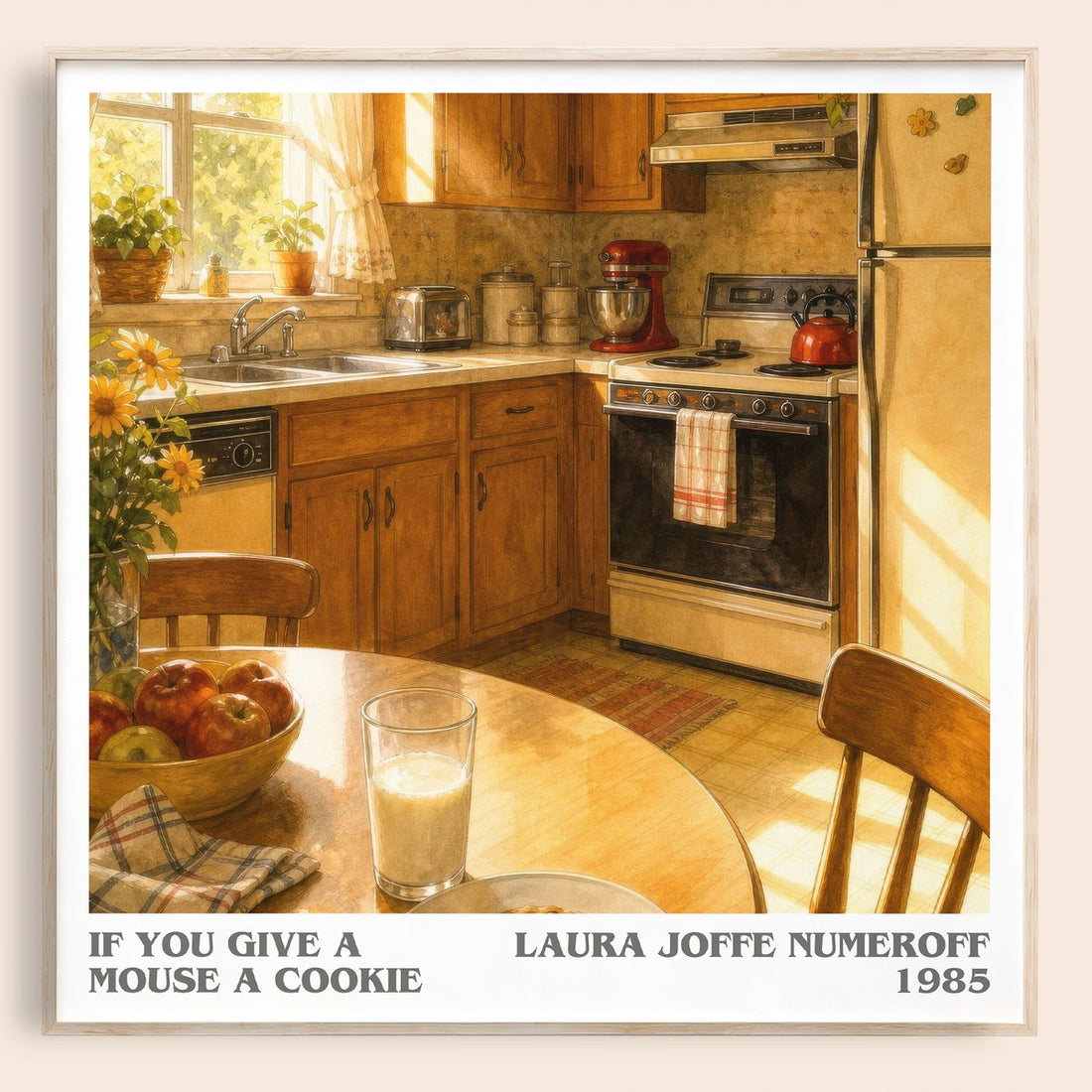 If You Give a Mouse a Cookie literary book poster by Laura Joffe Numeroff – framed literary art print