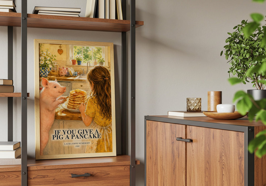 If You Give a Pig a Pancake book watercolour illustration paper finish options – matte satin gloss