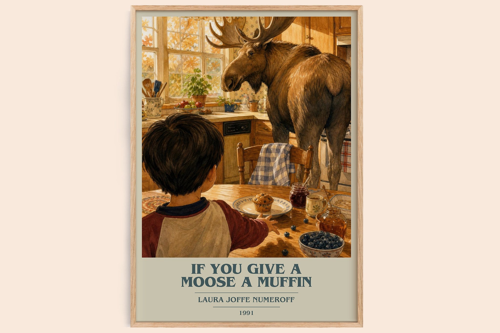 If You Give a Moose a Muffin Book Cover Poster by Laura Joffe Numeroff
