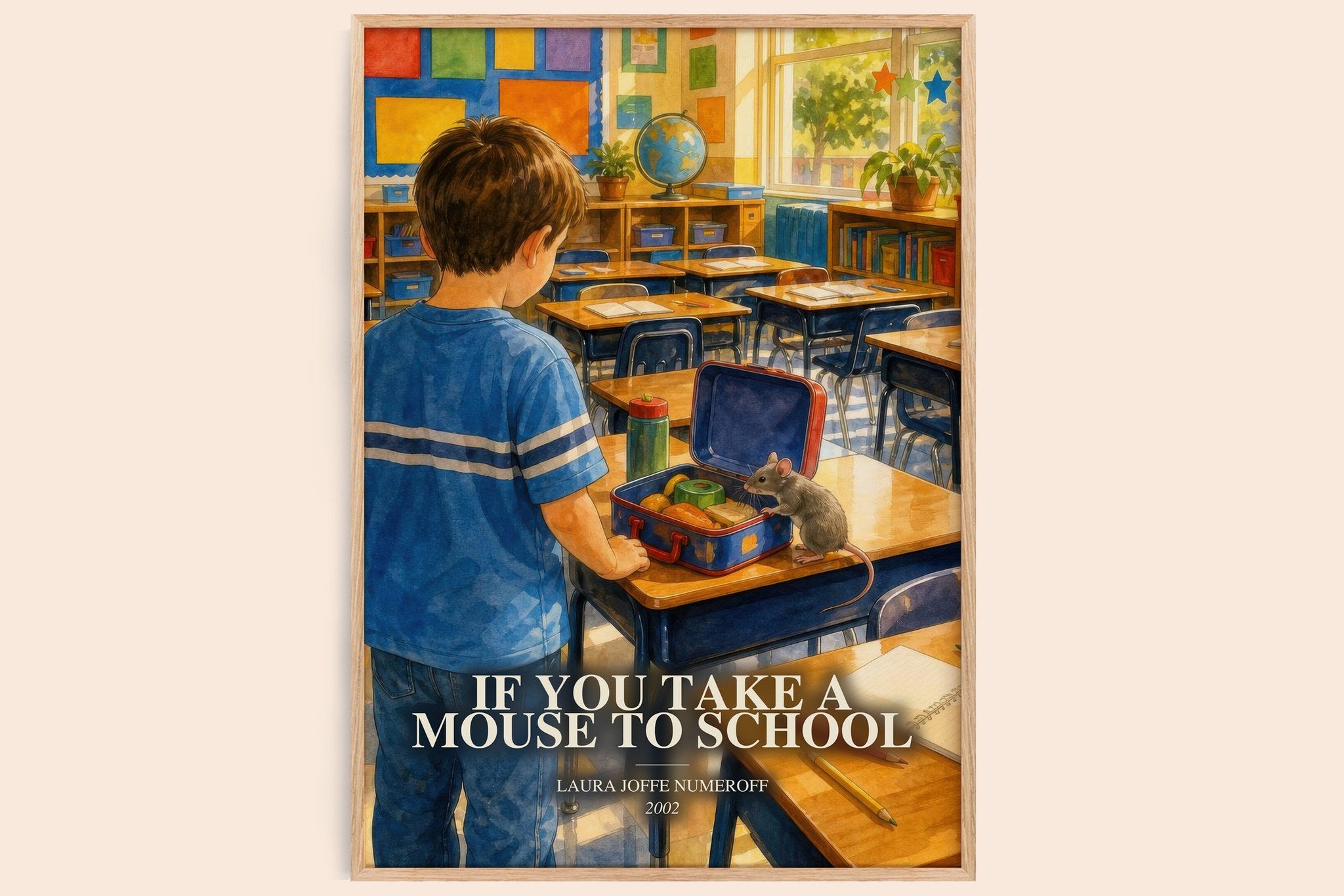 If You Take a Mouse to School Book Watercolour Illustration by Laura Joffe Numeroff
