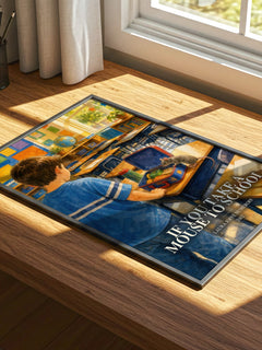 If You Take a Mouse to School watercolour book poster framed on wall – childrens wall art