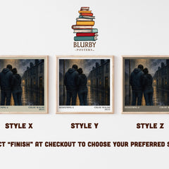 Redeeming 6 literary print in frame leaning in hallway – young adult wall art