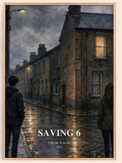 Saving 6 watercolour book poster by Chloe Walsh – framed literary art print