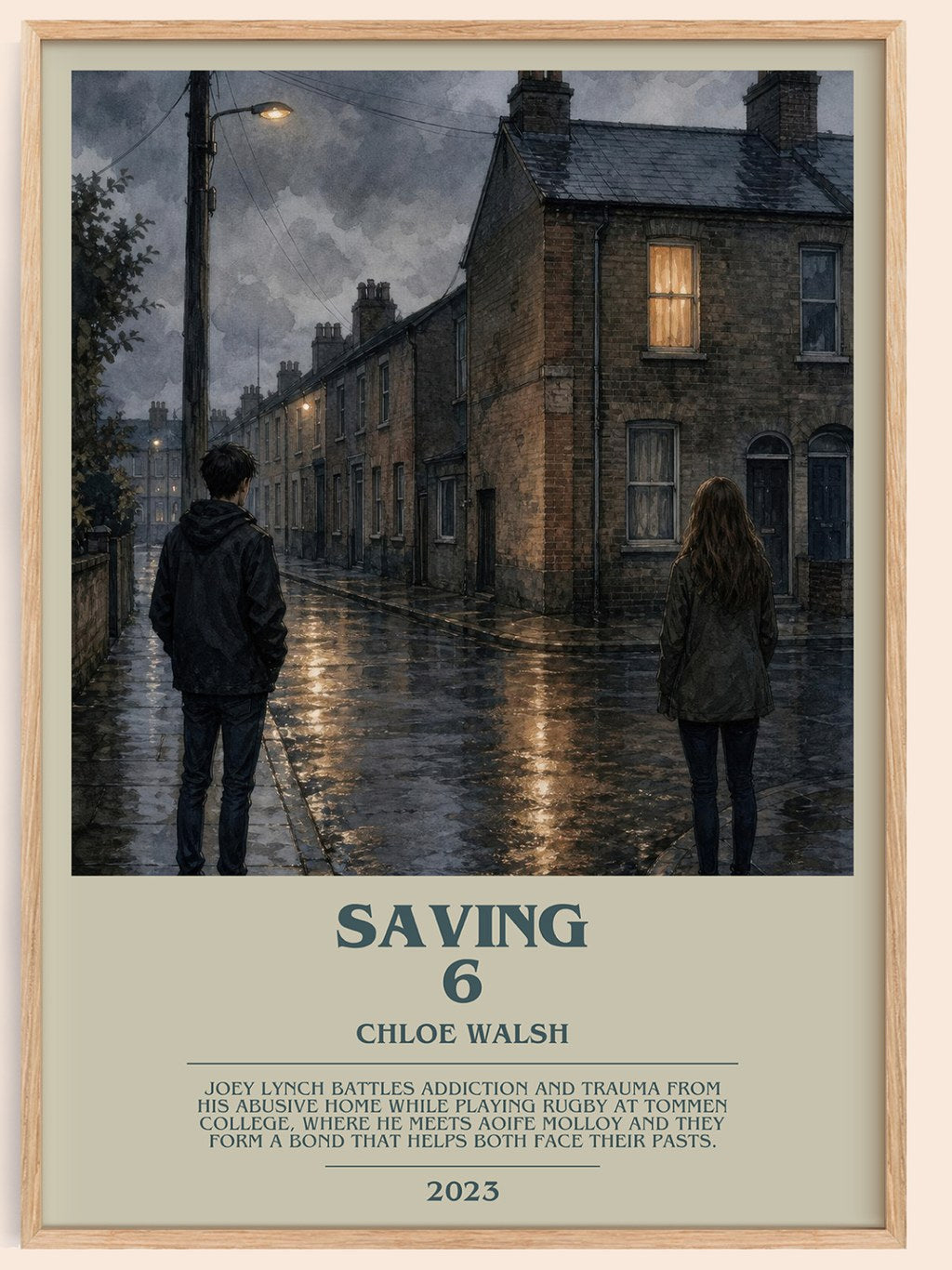 Saving 6 bookish book poster by Chloe Walsh – framed literary art print