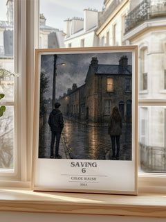 Saving 6 book cover poster colour and style options – Chloe Walsh book art