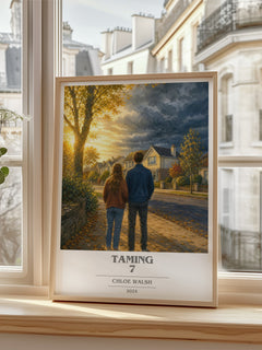 Taming 7 book cover poster colour and style options – Chloe Walsh book art