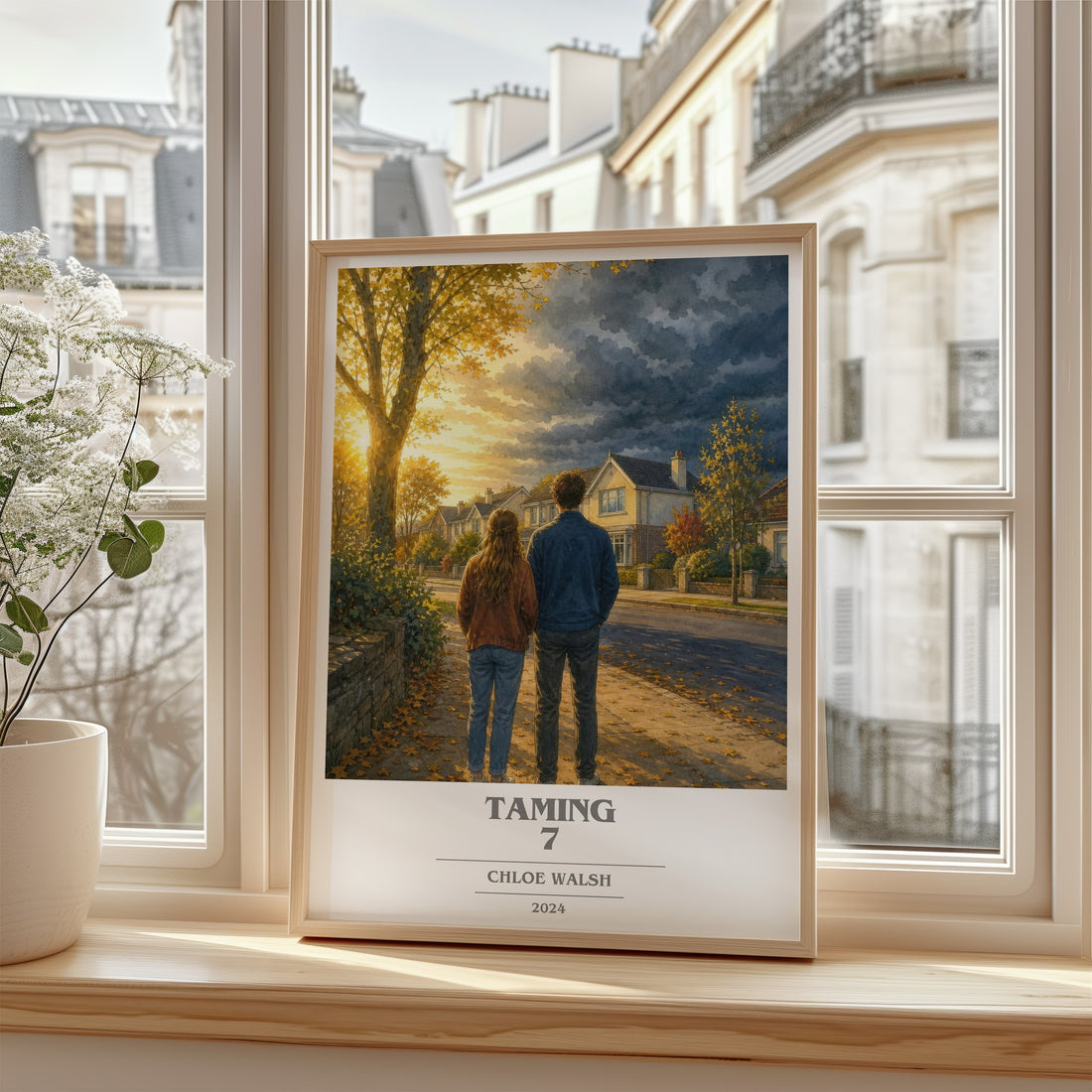 Taming 7 book cover poster colour and style options – Chloe Walsh book art