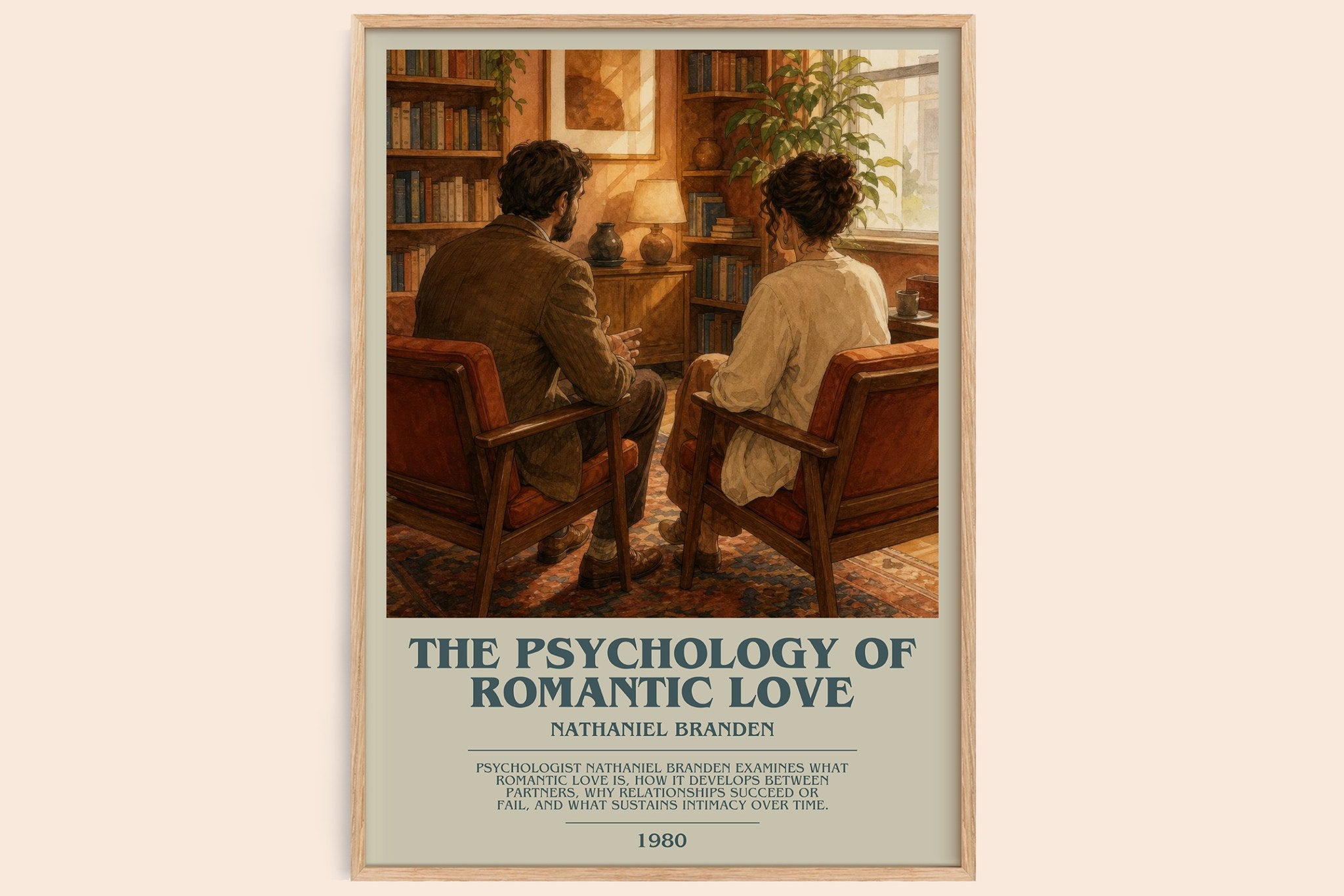 The psychology of romantic love Bookish Wall Art by Nathaniel Branden