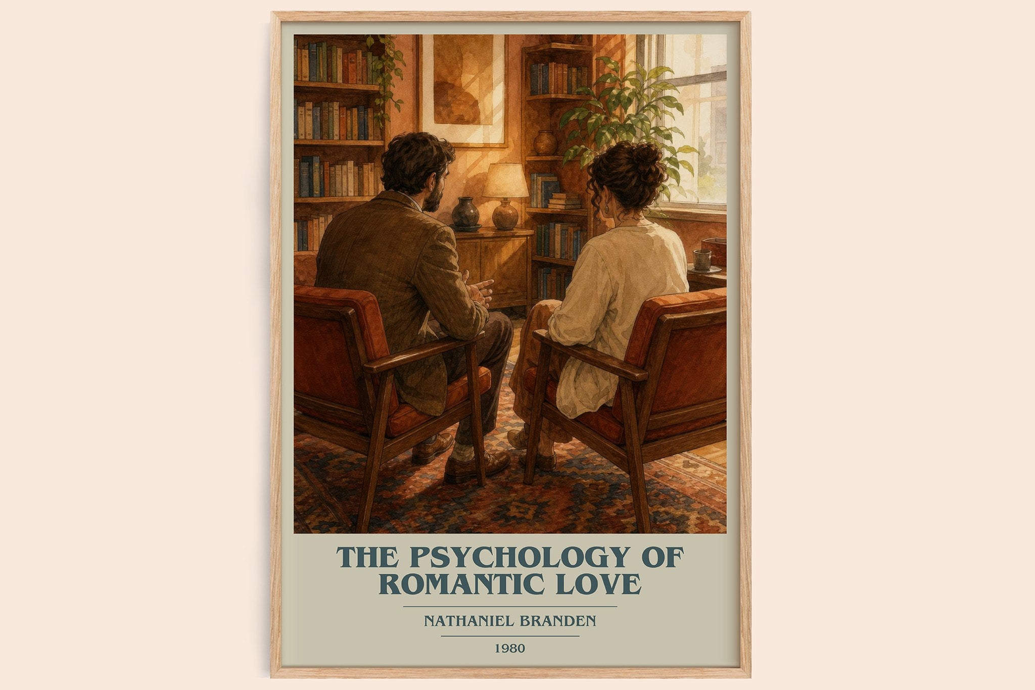 The psychology of romantic love Book Cover Poster by Nathaniel Branden