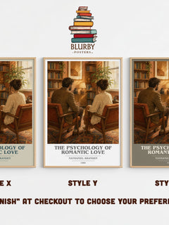 The psychology of romantic love book cover print in frame leaning in hallway – non fiction wall art