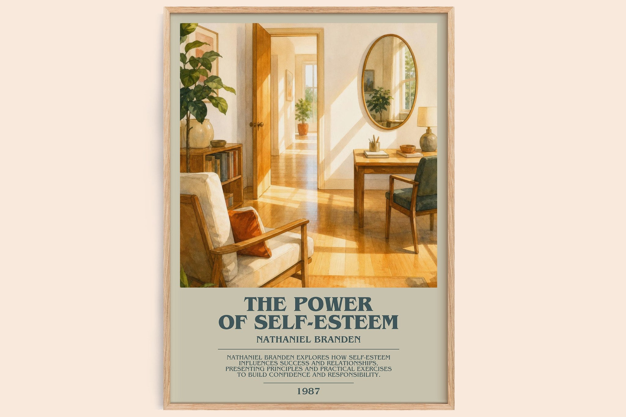 The power of self-esteem Bookish Wall Art by Nathaniel Branden