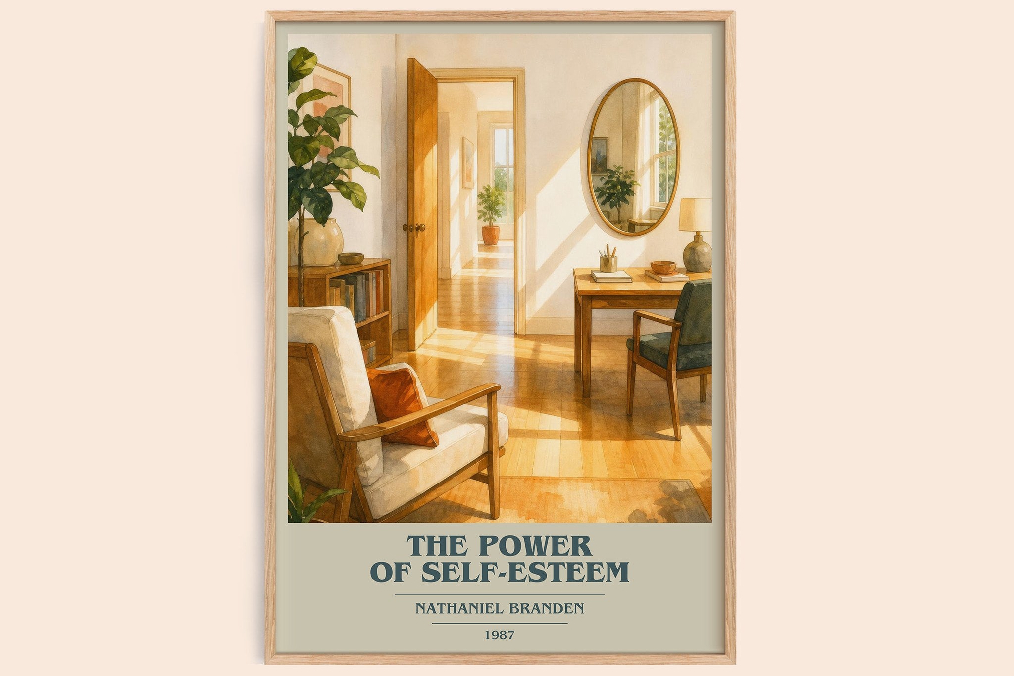 The power of self-esteem Book Cover Poster by Nathaniel Branden
