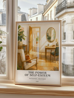 The power of self-esteem book cover poster colour and style options – Nathaniel Branden book art