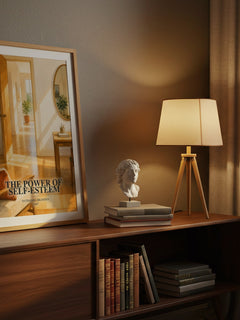 The power of self-esteem watercolour print on bookshelf – Nathaniel Branden fan gift