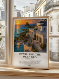 Devil and the Deep Sea bookish poster colour and style options – Sara Craven book art