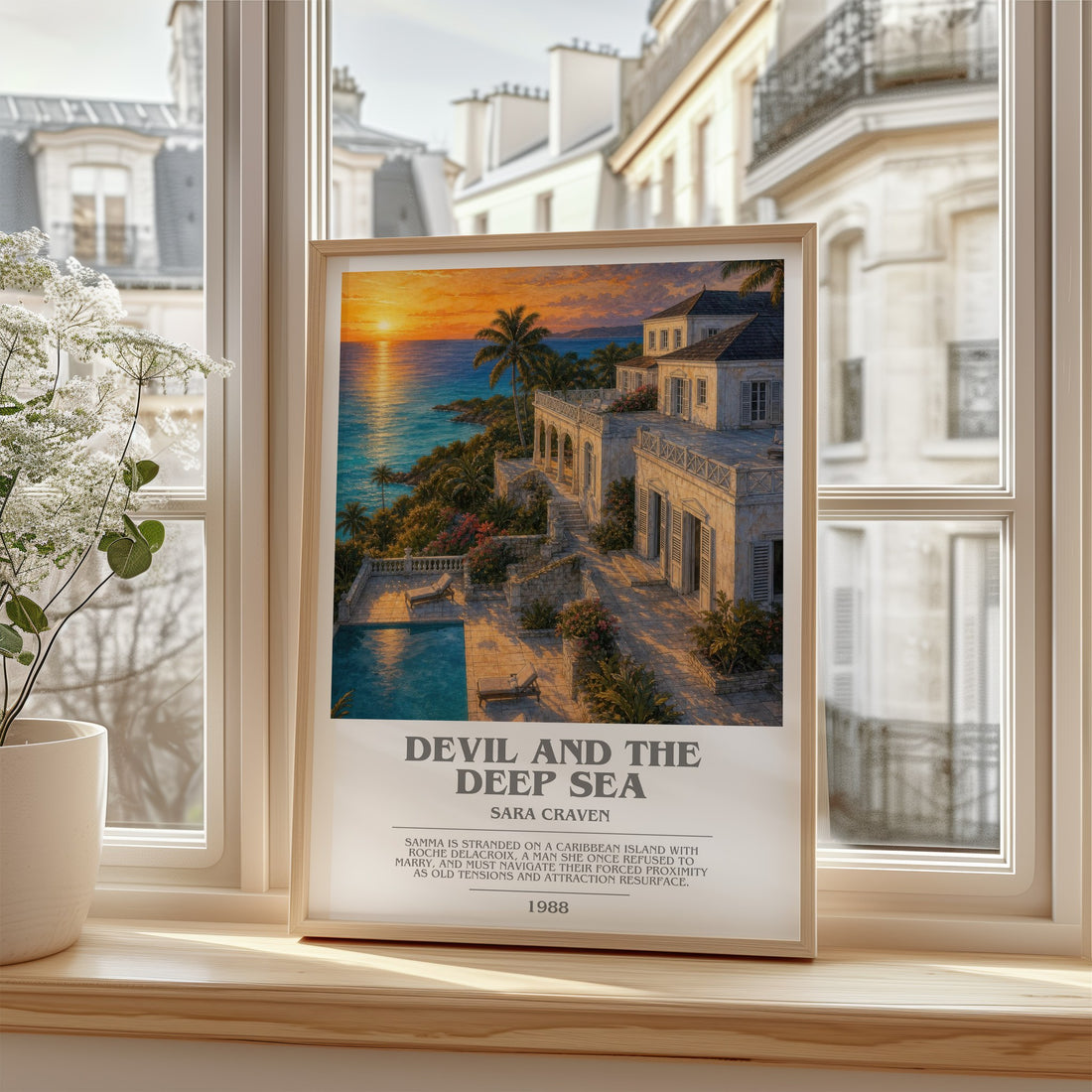 Devil and the Deep Sea bookish poster colour and style options – Sara Craven book art