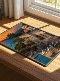 Devil and the Deep Sea watercolour book poster framed on wall – romance wall art