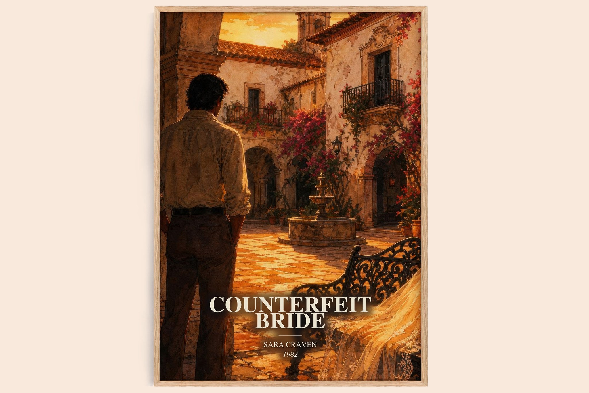 Counterfeit Bride Book Watercolour Illustration by Sara Craven