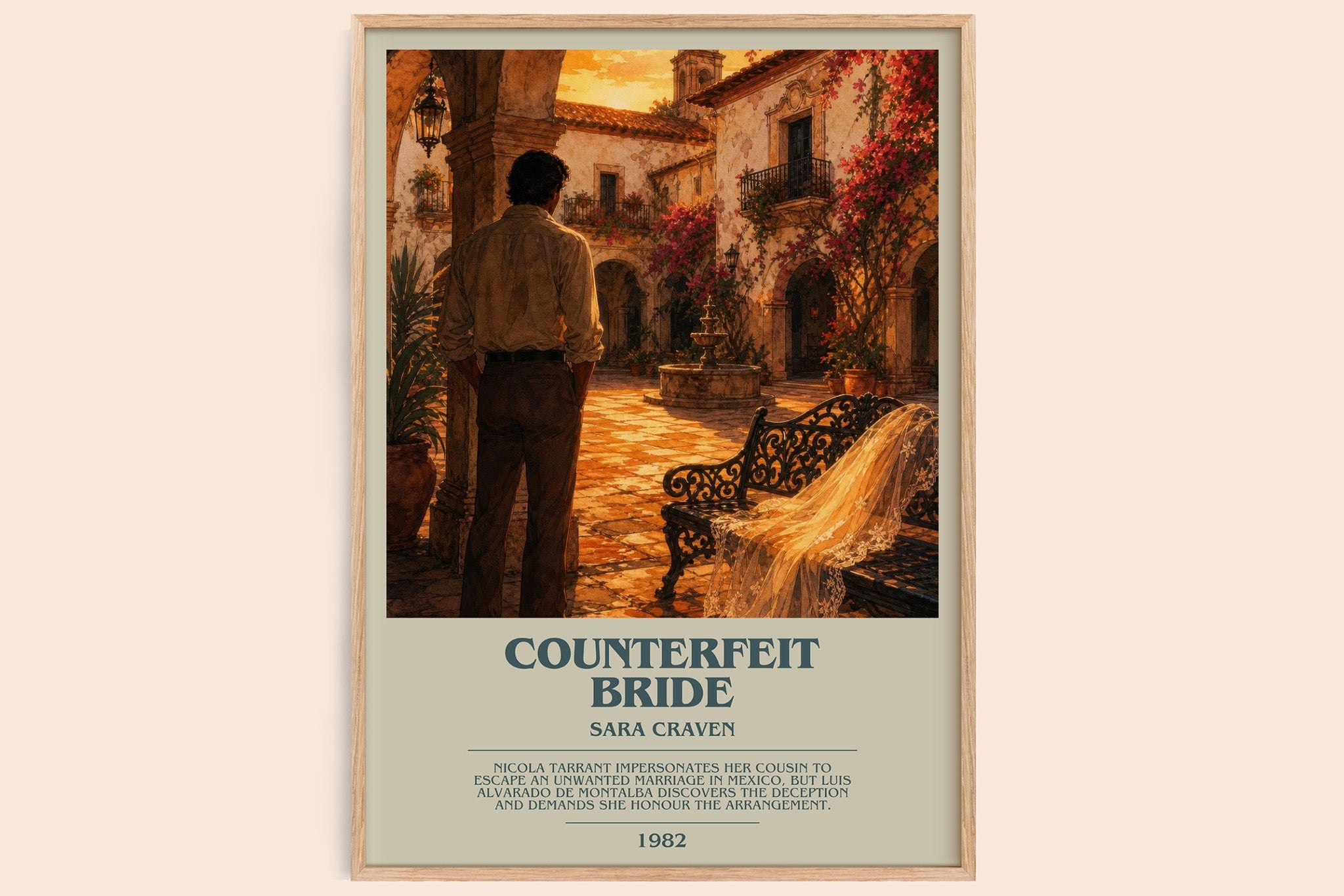 Counterfeit Bride Bookish Wall Art by Sara Craven