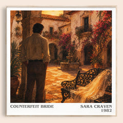 Counterfeit Bride literary book poster by Sara Craven – framed literary art print