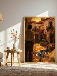 Counterfeit Bride watercolour print in frame leaning in hallway – romance wall art