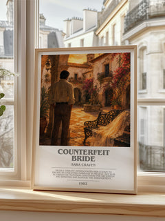 Counterfeit Bride bookish poster colour and style options – Sara Craven book art