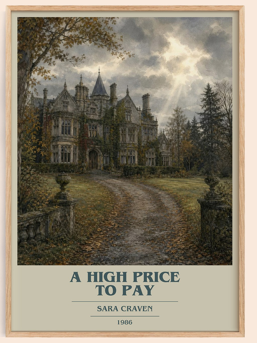 A High Price to Pay book cover book poster by Sara Craven – framed literary art print