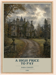 A High Price to Pay book cover book poster by Sara Craven – framed literary art print
