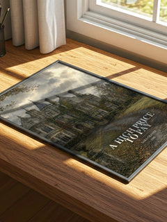 A High Price to Pay watercolour book poster framed on wall – romance wall art