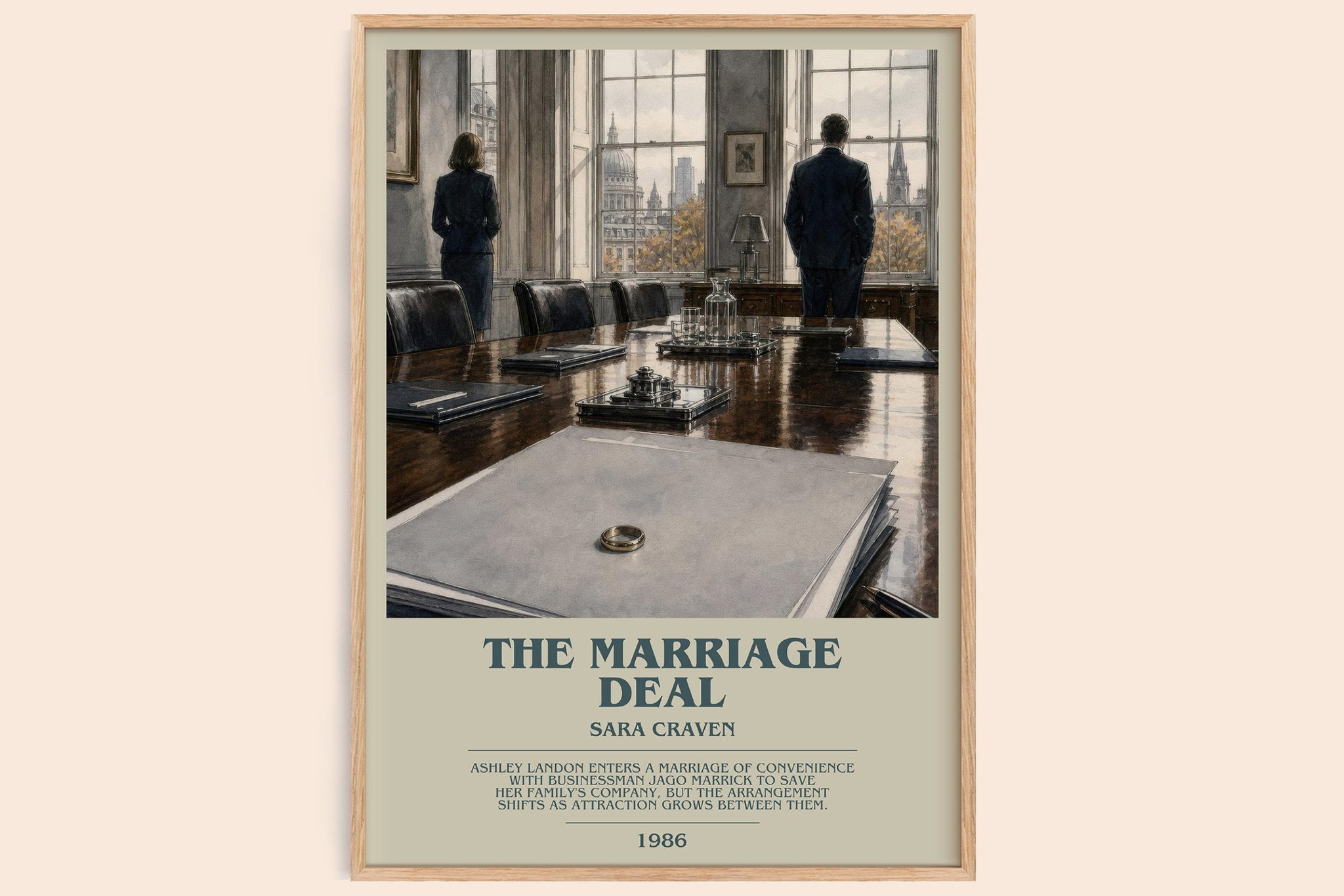The Marriage Deal Bookish Wall Art by Sara Craven