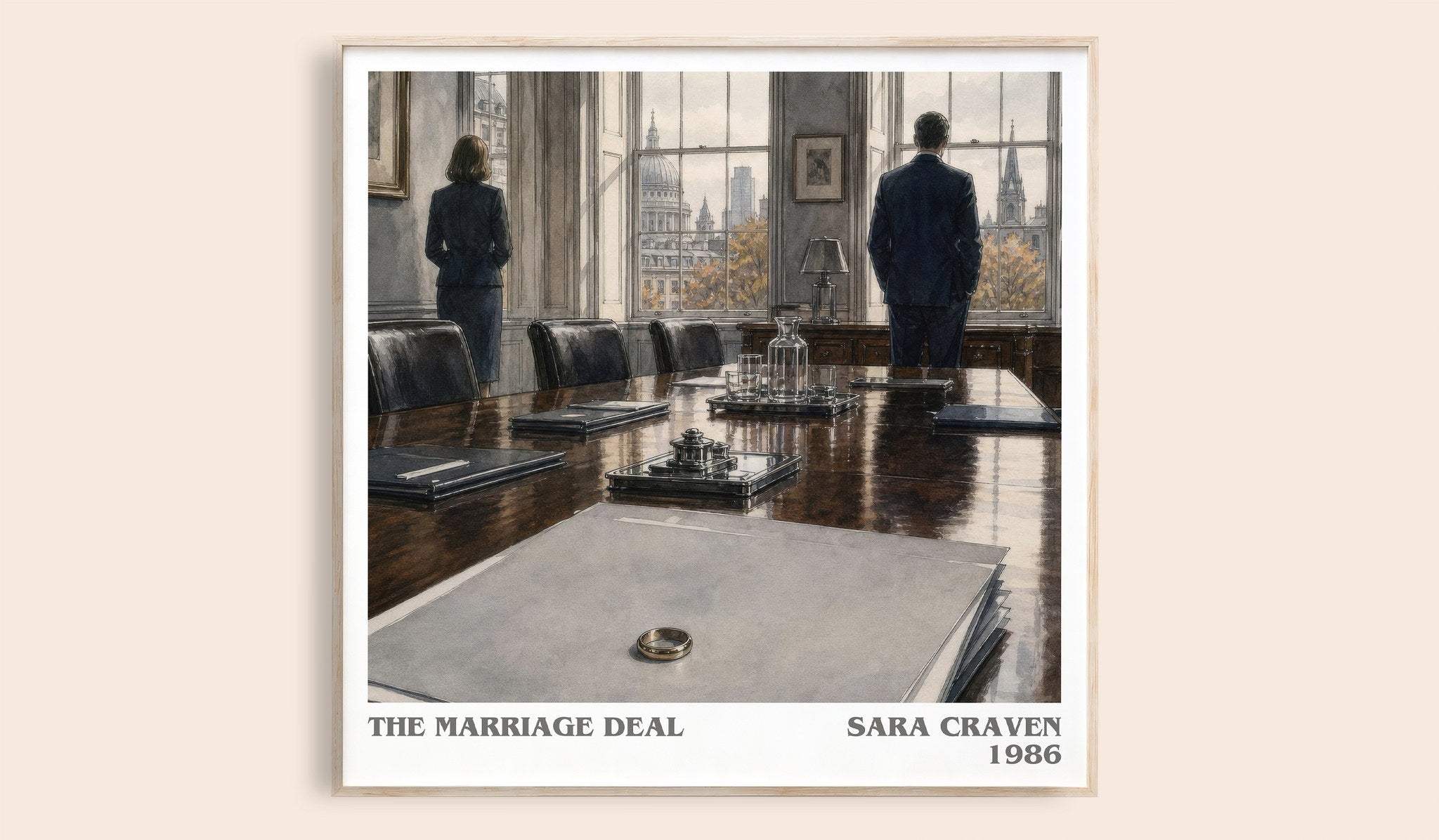 The Marriage Deal Literary Art Print by Sara Craven