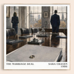 The Marriage Deal literary book poster by Sara Craven – framed literary art print