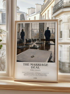 The Marriage Deal bookish poster colour and style options – Sara Craven book art