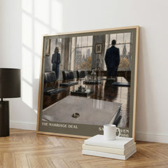 The Marriage Deal literary print framed by window – literary home decor