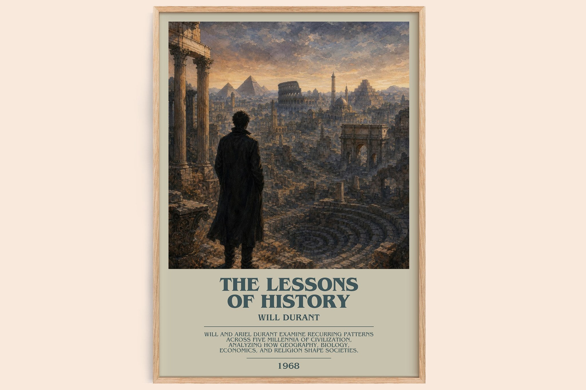 The Lessons of History Bookish Wall Art by Will Durant