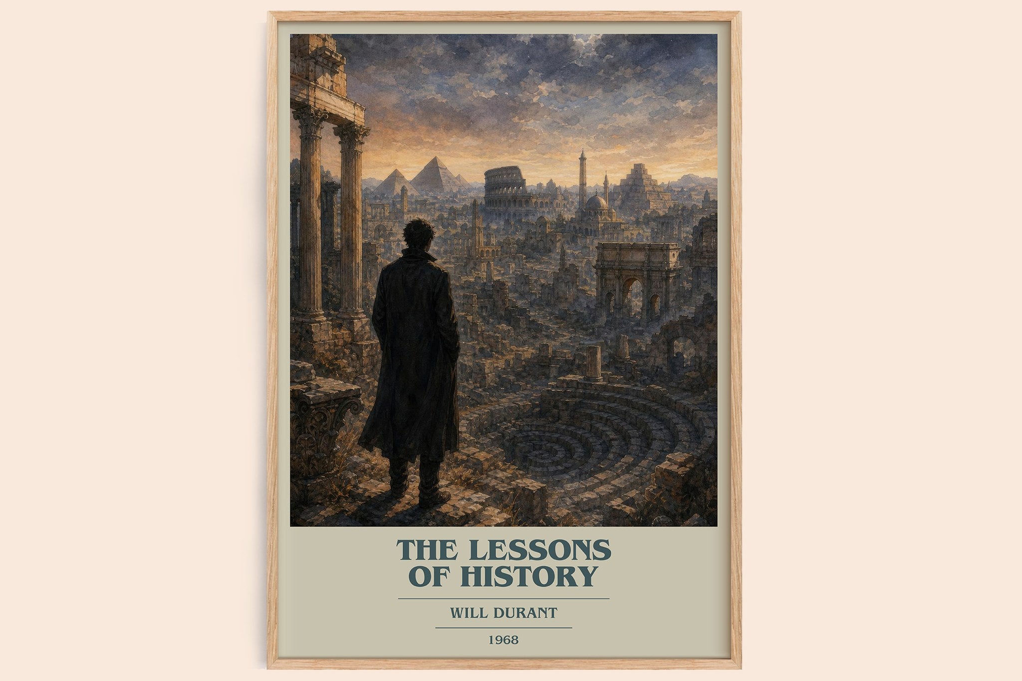 The Lessons of History Book Cover Poster by Will Durant