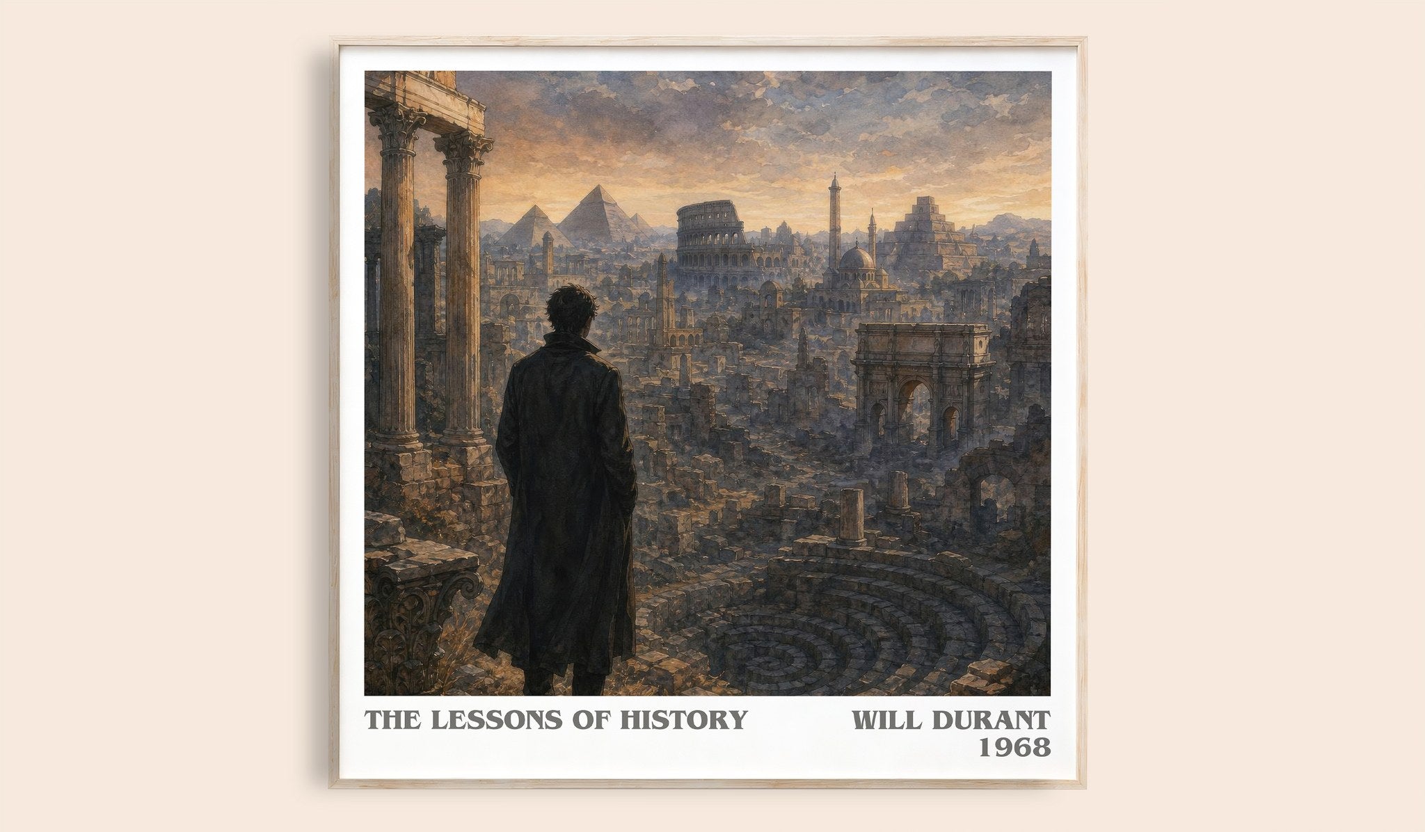 The Lessons of History Literary Art Print by Will Durant